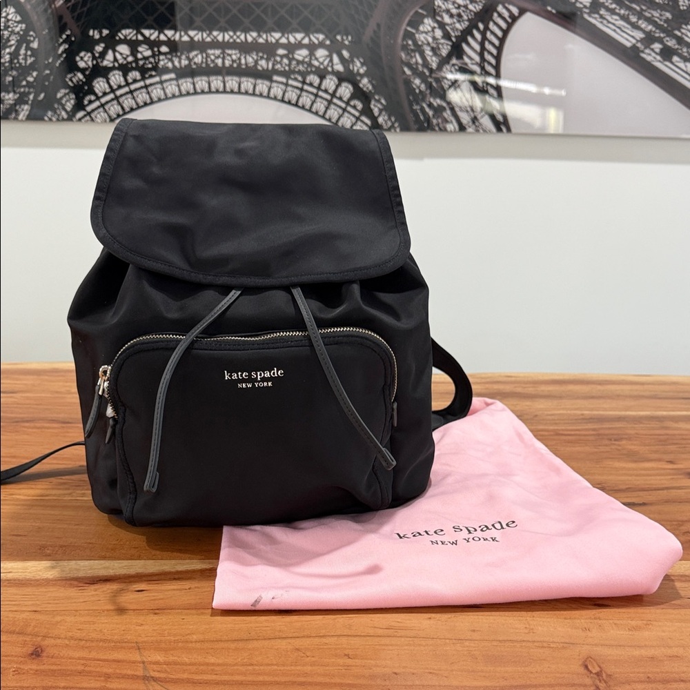 Kate Spade Black Nylon Backpack